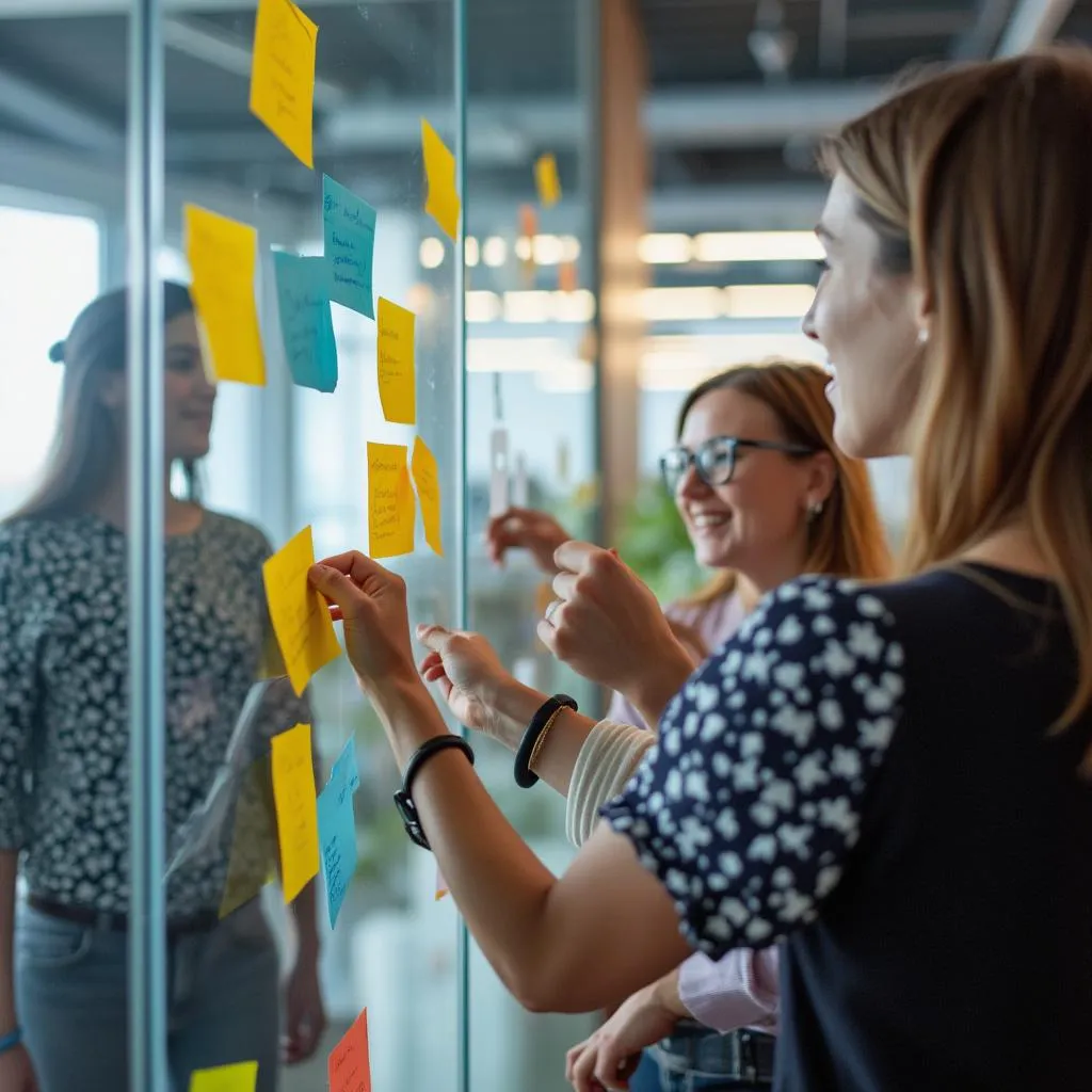 Sesión de design thinking para innovación